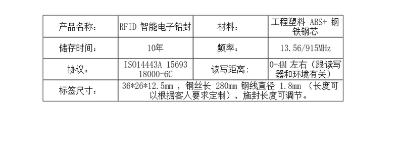 RFID电子铅封