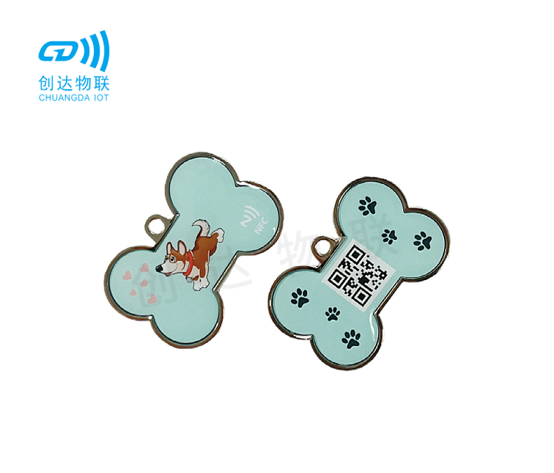 NFC金属包边滴胶狗牌