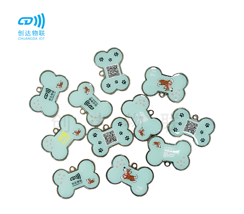 NFC金属包边滴胶狗牌