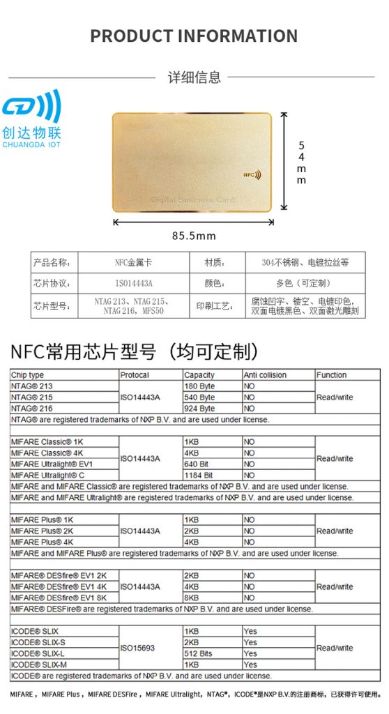 NFC金属卡