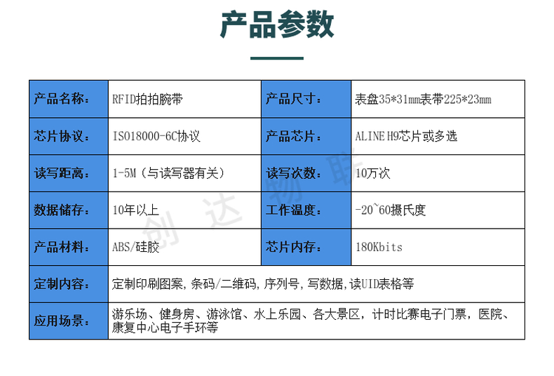 RFID超高频拍拍圈腕带