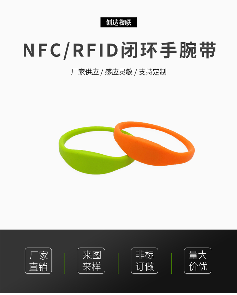 闭环式硅胶腕带