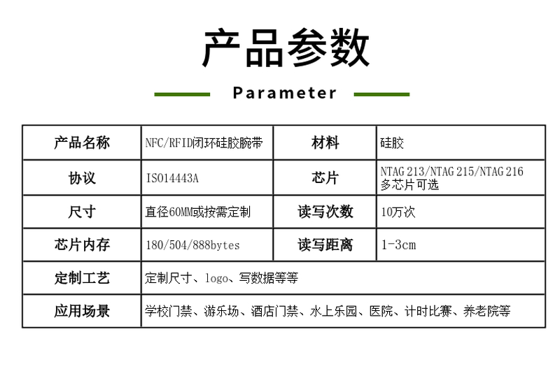 闭环式硅胶腕带